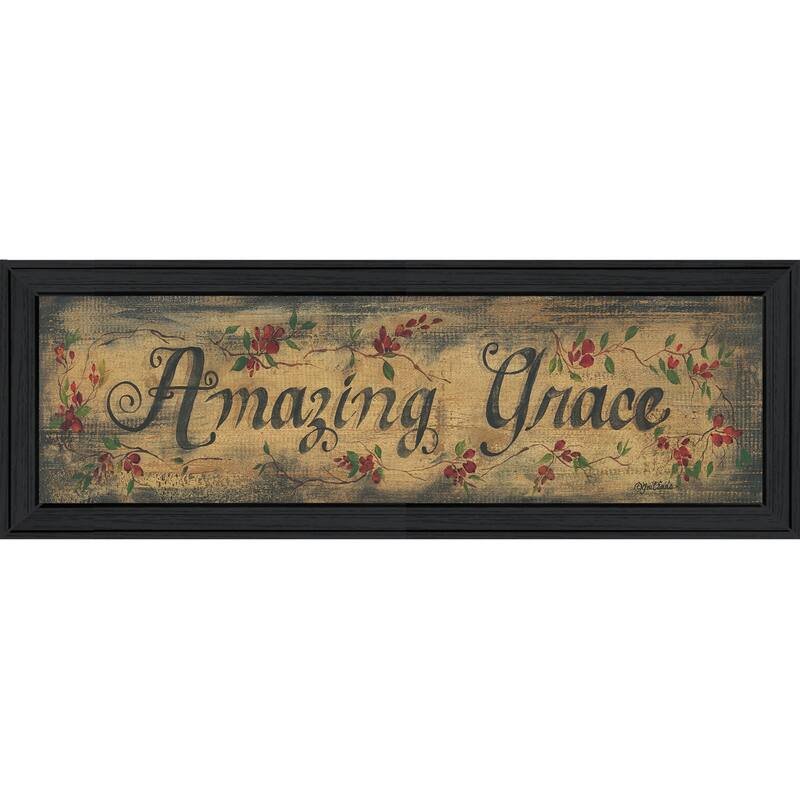 TrendyDecor4U Contemporary "Amazing Grace" Framed Print Wall Art by